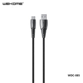 WK (WDC-085A) GOLDSIM TOP ZINC ALLOY DATA CABLE FOR TYPE-C (1.2M) (3.0A) - Black